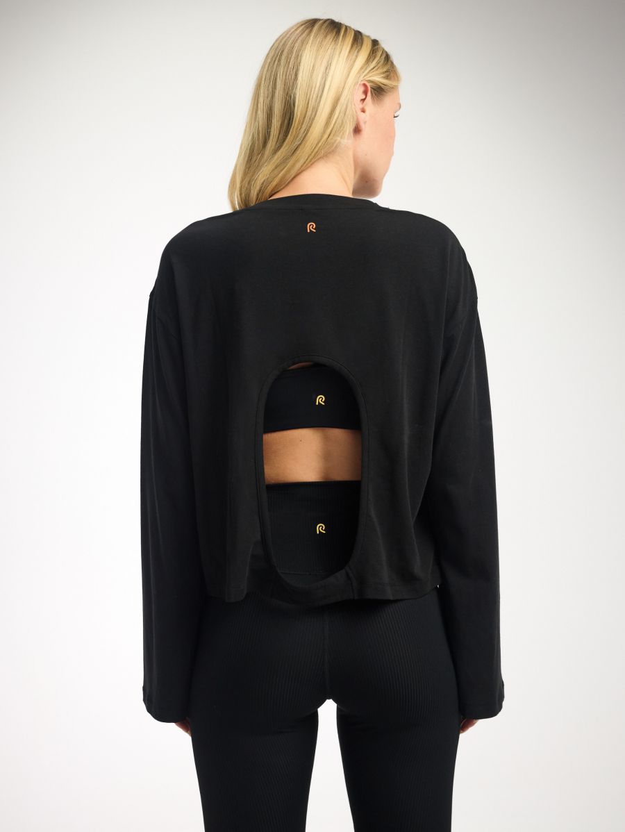 חולצת פימה שרוול ארוך עם פתח בגב