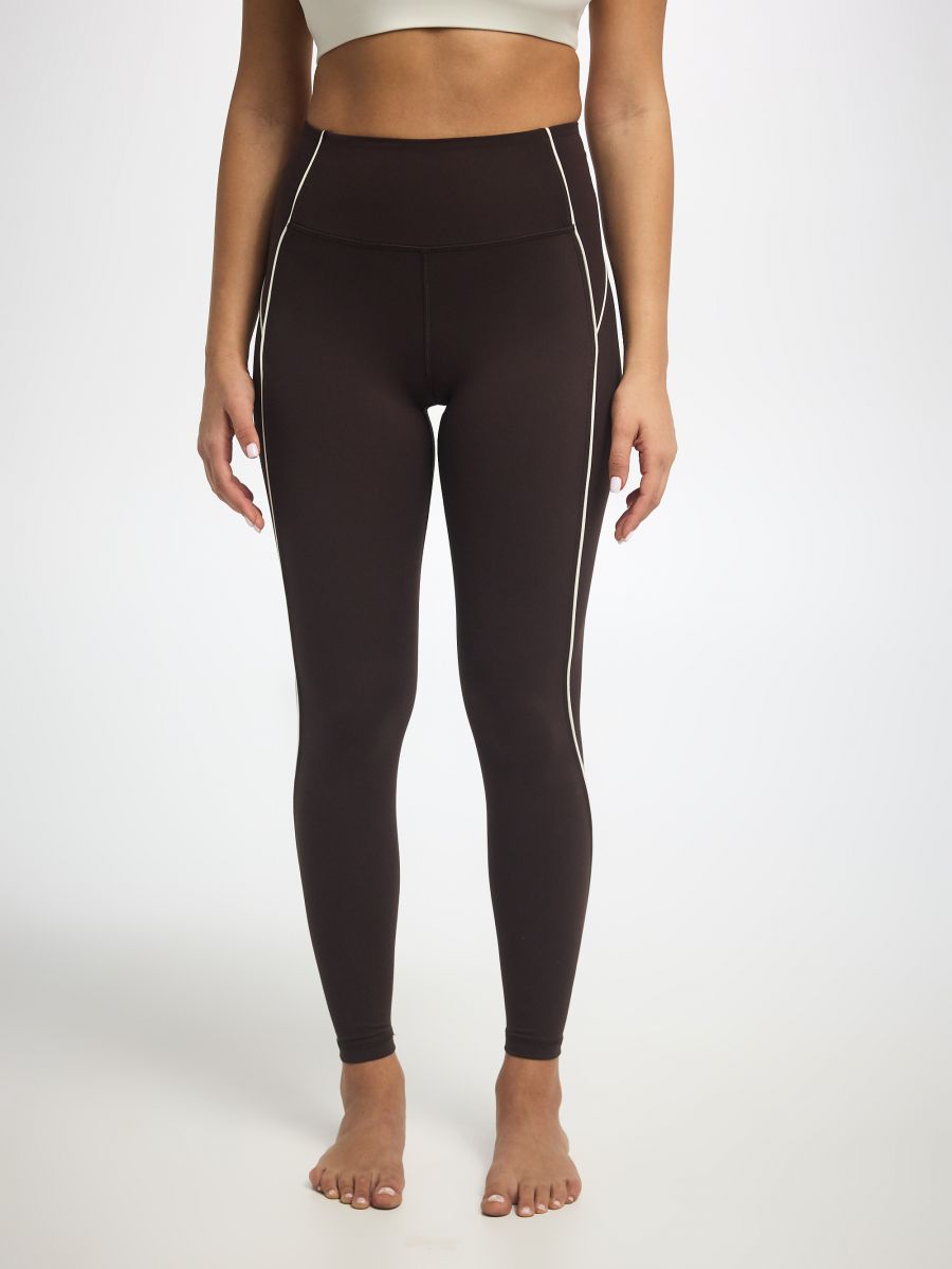 טייץ פסים בגזרה גבוהה אורך ”25 מבד ilios