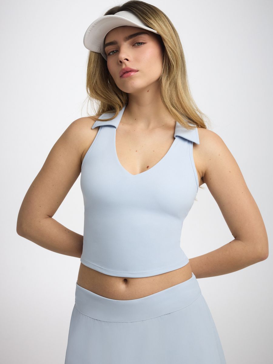 גופיית פולו עם חזייה פנימית מבד ilios