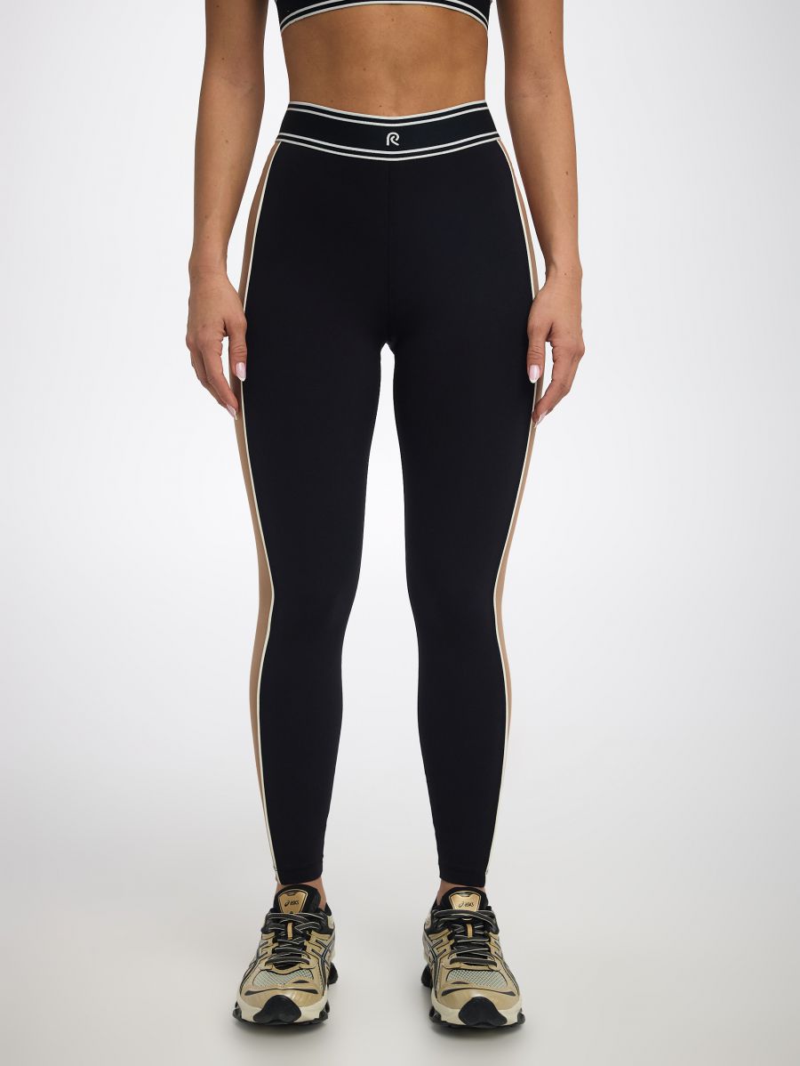 טייץ קולור בלוק אורך ”25 מבד nero