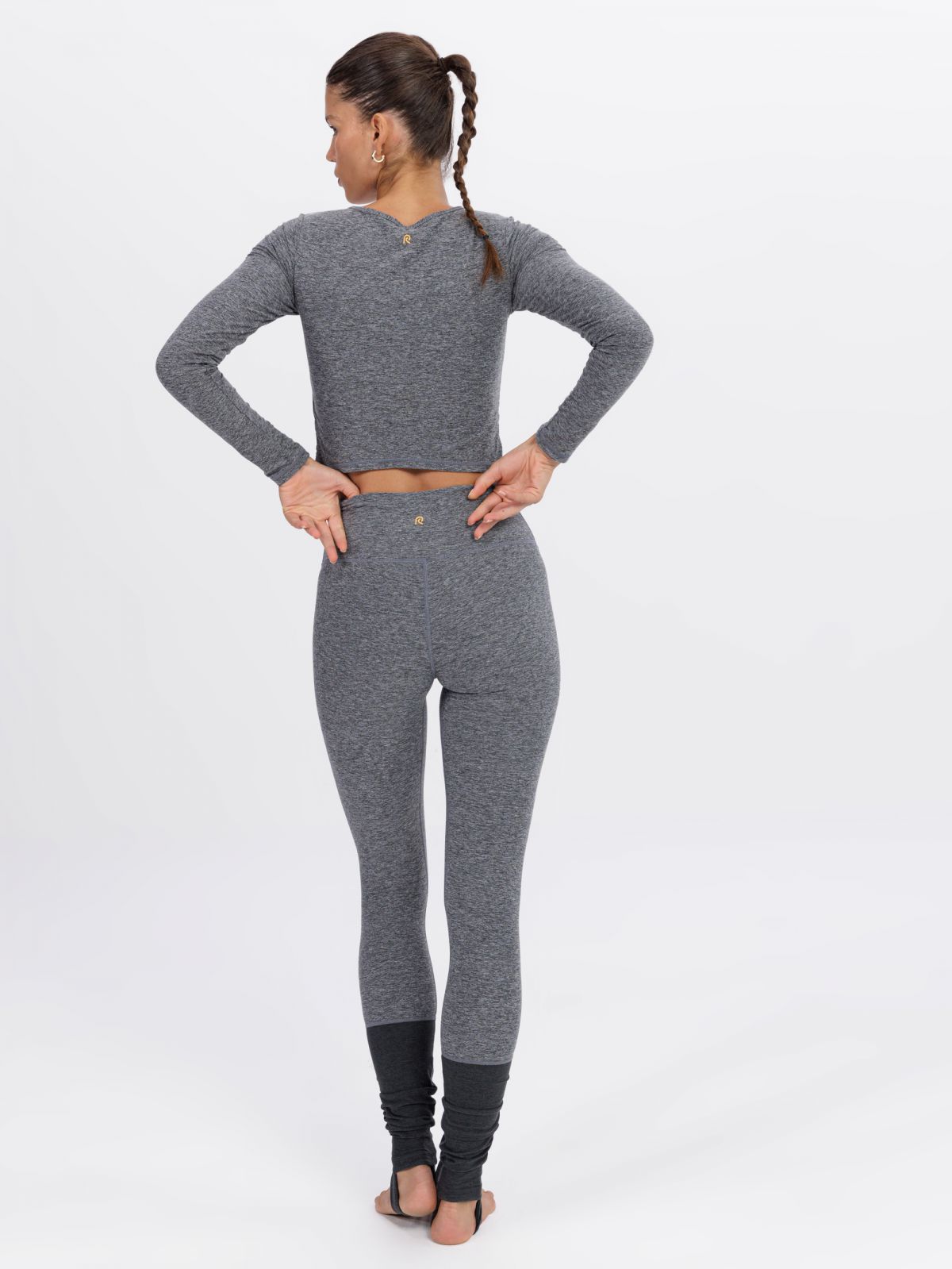 טייץ בגזרה גבוהה עם רגליות מבד ilios