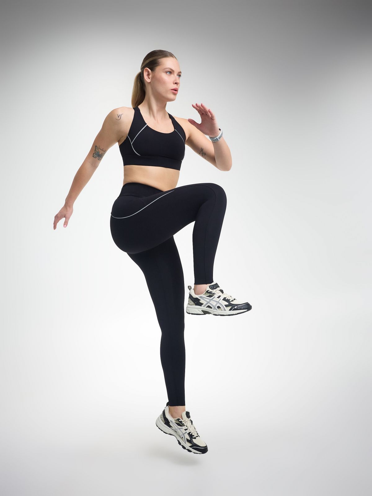 טייץ עם כיסים ורפלקטור אורך ”28 מבד nero