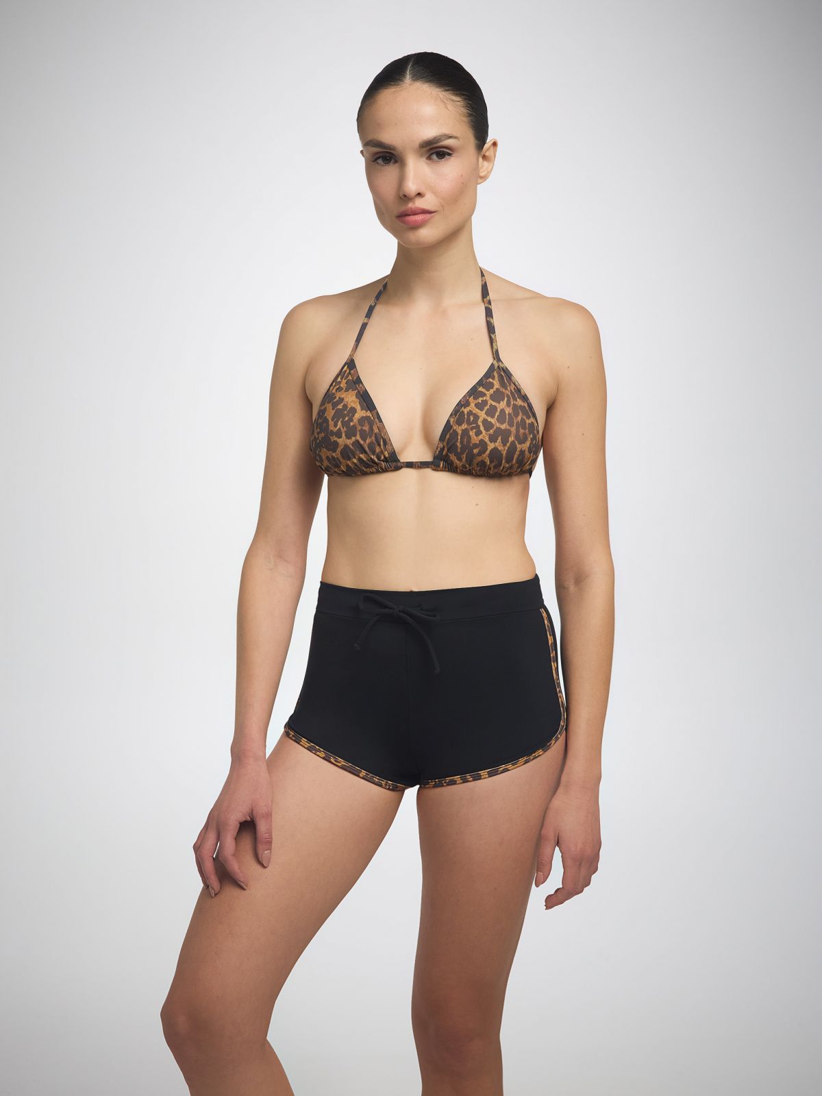 מכנסי בגד ים פייפינג בגזרת בוקסר