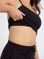 גופייה עם כיווצים וחזייה מובנית מבד ilios