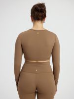 חולצת קרופ שרוולים ארוכים מבד ilios