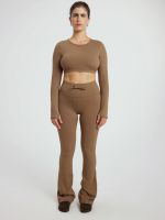 חולצת קרופ שרוולים ארוכים מבד ilios