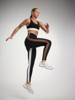 טייץ קולור בלוק אורך ”28 מבד nero