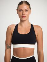 חזיית ספורט קולור בלוק גב x מבד nero