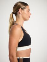 חזיית ספורט קולור בלוק גב x מבד nero