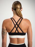 חזיית ספורט קולור בלוק גב x מבד nero