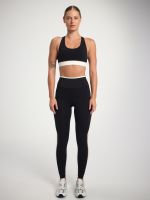 חזיית ספורט קולור בלוק גב x מבד nero