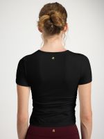 חולצה שרוול קצר עם כיווץ מבד ilios