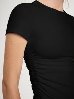 חולצה שרוול קצר עם כיווץ מבד ilios