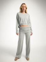 מכנסי יוגה רחבים מבד gaia