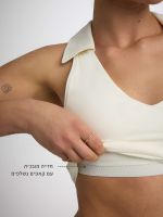 גופיית פולו עם חזייה פנימית מבד ilios