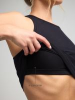 גופייה עם חזייה פנימית בשילוב בד מודל ריב