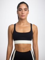 חזיית ספורט מחשוף ישר מבד nero