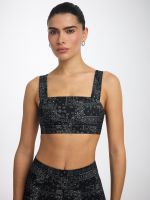 חזיית ספורט מחשוף ישר מבד nero