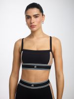 חזיית ספורט קולור בלוק מחשוף ישר מבד nero