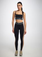 חזיית ספורט קולור בלוק מחשוף ישר מבד nero