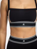 חזיית ספורט קולור בלוק מחשוף ישר מבד nero