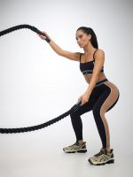 טייץ קולור בלוק אורך ”25 מבד nero