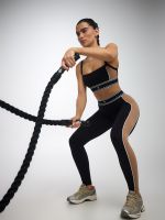 טייץ קולור בלוק אורך ”28 מבד nero