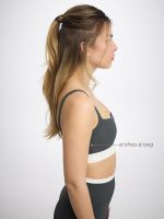 חזיית ספורט מחשוף ישר מבד ilios ריב