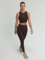 חזיית ספורט Longline מאש מבד nero