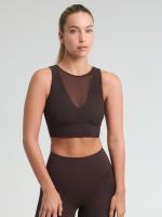 חזיית ספורט Longline מאש מבד nero