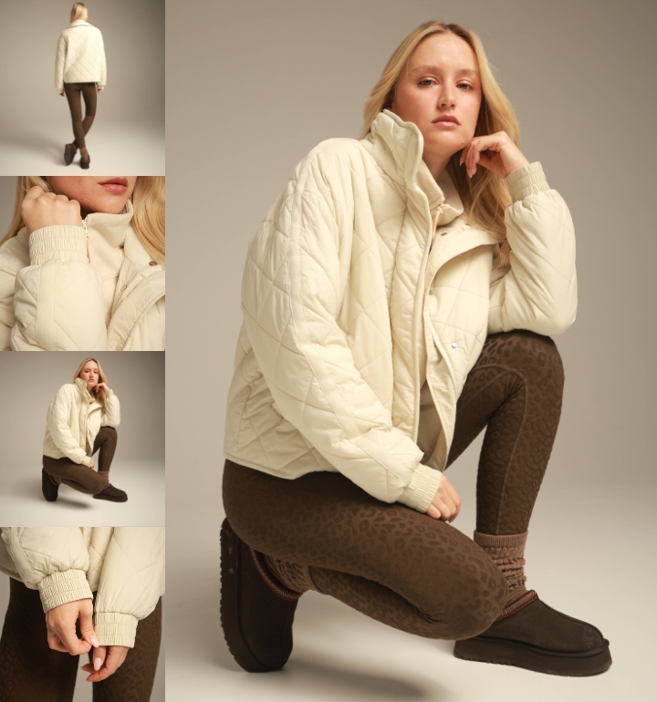 באנר פרסום תמונת אווירה מעיל קווליט בז' וסט איליוס ג'קארד בצבע חום